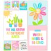 Hadley Designs Motivational Poster for Classroom Decor - 9 Growth Mindset Classroom Posters Elementary, Inspirational Wall Decor Middle School, Teacher Must Haves, Pastel Bulletin Board Decorations