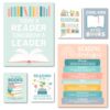 Hadley Designs Reading Posters for Classroom Elementary and Library Decor - 6 Reading Corner Decor for Classroom Decorations, Reading Strategies Library Posters, Boho Bulletin Board Decorations