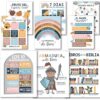 Hadley Designs Spanish Classroom Decorations - Spanish Classroom Must Haves, Books Of The Bible Poster, Bible Posters For Kids, Cuadros Cristianos En Español, Boho Textos Biblicos Español Para Pared
