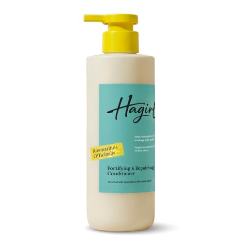 Hagirl Fortifying & Repairing Conditioner, Rosemary Conditioner with Ceramides & Silk Amino Acids, Lightweight Conditioner for Smooth, Soft, Easy-to-Manage Hair, Helps Reduce Breakage, 10.14 fl oz