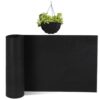 Hahafelt 1 Roll 12x120 Inch Felt Liner Roll Fabric Planter Natural Coconut Non Woven Black Liner Sheets Plant Potting for Garden Planters Flower Basket Animal Pets