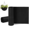 Hahafelt 2 Rolls 16x80 Inch Felt Liner Roll Fabric Planter Natural Coconut Non Woven Black Liner Sheets Plant Potting for Garden Planters Flower Basket Animal Pets