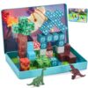 hahaland Mini Magnetic Blocks Travel Set with Magnetic Case for Kids 3-5