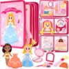 hahaland Princess Busy Book Toddlers 3-5, Dress up Pretend Play Makeup Toys