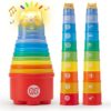 hahaland Stacking Toys for Toddlers 1-3 - Stacking Cups - Toddler Toy Age 1-2 Learning Montessori Toys for 1 Year Old Boy Baby Stacking Cups 12-18 Months