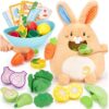 hahaland Wooden Play Food Sets for Kids Kitchen Pretend Food Toys