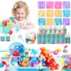 HAHONIA Magic Water Elf Toy Kit with Terrarium, DIY Squishy Maker Water Pets with Luminous Glue, Summer Water Toys Sensory Toy for Kids 4 5 6 7 8 9 10 Year Old Boy Girl Gifts