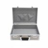 Hailong Ming Aluminum Storage Case Lock Box Organizer Briefcase Holder with Portable Handle and Secure Combination System suitable for home use office organization travel, Gold, M P-lock