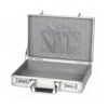 Hailong Ming Aluminum Storage Case Lock Box Organizer Briefcase Holder with Portable Handle and Secure Combination System suitable for home use office organization, Bright Silver, S P-lock