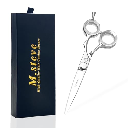 Hair Cutting Shears 6 Inch Professional Barber Scissors with Japanese 440C Stainless Steel and Razor-Sharp Convex Blades Hairdressing Hairstyling Haircutting Scissors for Salon and Home Use