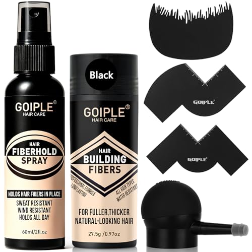 Hair Fibers Water Resistant Spray for Men Hair Fiber Holding Sprays for Black Hairs Extra Hold | Barber Enhancement Sprays for Hair & Beard | Hairline Enhancer & Volumizing Barber Enhancement Card