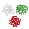 HAKIDZEL 300pcs Mini Christmas Pom Poms with Glitter Tinsel, Polypropylene Fiber Craft Balls, Consistent Size Coordination and Shiny Tinsel Texture for DIY Arts and Crafts Holiday Projects