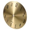 HAKIDZEL Metal Wall Clock Dial Face Replacement Clock Plate Round 10 Inch Arabic Numeral with Gloss Finish and Smooth Surface, Easy DIY Installation and Resists Fading for Home and Office