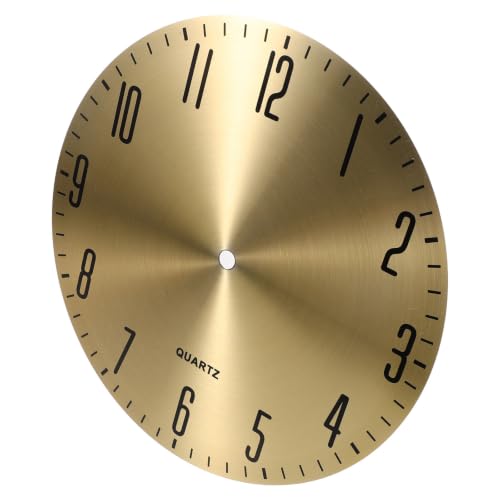 HAKIDZEL Metal Wall Clock Dial Face Replacement Clock Plate Round 10 Inch Arabic Numeral with Gloss Finish and Smooth Surface, Easy DIY Installation and Resists Fading for Home and Office