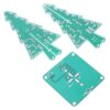 Halearo DIY 3D Christmas Tree Kit Soldering Project Electronic Circuit 16 LED Lights with 4 Flashing Groups for Holiday Decoration and Circuit Learning (Three-Color DIY Set)