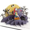 Hallmark Nightmare Before Christmas Pop Up Card (Jack & Sally) Signature Paper Wonder 3D Card for Anniversary, Love, Romantic Birthday, Sweetest Day