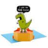 Hallmark Paper Wonder Shoebox Funny Father's Day Pop Up Card (3D T-Rex Dinosaur, Love You This Much) for Dad, Husband, Birthday Card for Him
