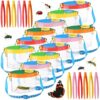 Halloscume 12 Pack Bug Catcher for Kids Insect Bug Viewer Kit with Tweezers Explorer Outdoor Set Insects Catcher Containers Magnifying Box for Children Science Nature Exploration Tool(Bright Color)