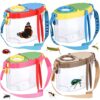 Halloscume 4 Pack Insect Bug Viewer Kit for Kids with Tweezers Explorer Outdoor Set Bug Catcher Containers for Insects Magnifying Insect Box Observation Science Nature Exploration Collecting (Deep)