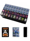 Halloween American Mahjong Tile Set Blue Hydrangeas Floral Porcelain Vase American Flags Vintage Books 160 Acrylic Mahjong Tiles 1.4" Game Set with Bag & Accessories for Gift Travel Party (Puppy)
