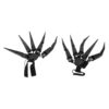 Halloween Articulated Gloves, Flexible Joints Long Claw Cosplay Props for Party Costume Accessories Black