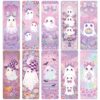 Halloween Cute Ghost Bulk Bookmarks Double-Sided Reading Book Marker Gifts
