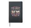 Halloween Dont Ghost Your Feelings Mental Health Costume Men Hardcover Journal, Black