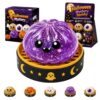 Halloween Dumpling Squeeze Squishy Toy, Cute Slow Stress Ball Squeeze Stress Relief Fidget Sensory for Anxiety Relief, Fun Party Favors Gifts Ghost Pumpkin Eyeball Skull Monster