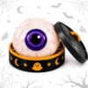 Halloween Dumpling Squeeze Squishy Toy, Slow Rising Ghost Bao Bun with Steamer Case, Spooky Glitter Sensory Fidget Ball, Party Favors Gifts for Kids Teens Adults (Style B)