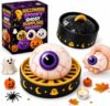 Halloween Dumpling Squishy, Cute Slow Rising Squeeze Stress Ball with Steamer Box, Soft TPR Fidget Sensory Dumpling for Ghost Pumpkin Party Favors, Desk Decor, Classroom Gift for Kids Adults