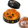 Halloween Dumpling Toys, Cute Slow Rising Squeeze Stress Relief Sensory Fidget Toy for Kids & Adults, Soft TPR Ghost Pumpkin Skull Eyeball Novelty Gifts Party Favors，Orange：1
