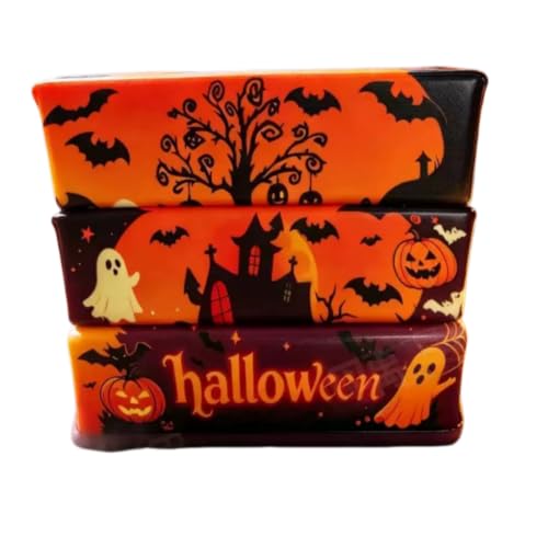 Halloween Edition Butter Shape Slow Rebound Squishy Toy Realistic Fake Butter Stick Stress Relief Fidget, Spooky Office Desk Calming Ornament, Creepy Party Favors Gift for Teens Adults (3-piece Set)