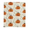 Halloween Flannel Blanket Throw, Ghost Pumpkin Skulls Soft Fuzzy Plush Cozy Fleece Blankets for Couch Sofa Bed Lounging, Ideal Gifts for Kids Adults Wife Self