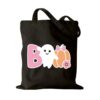 Halloween Ghost Canvas Bag Pink Boo Gifts for Women Trick Or Treat Bags