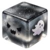 Halloween Ghost Cube Squishy Toy, Stress Relief Squeeze Fidget Toy, Soft Slow Rebound Sensory Toy, Halloween Desktop Decor Holiday Party Gift