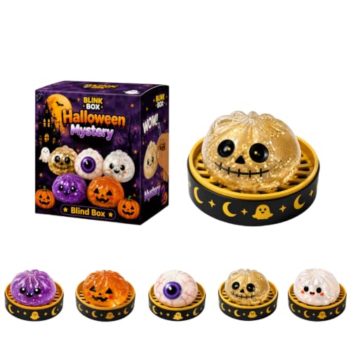 Halloween Glitter Dumpling Squishies Toys,Glitter Pumpkin Dumpling Squishy,Cute Slow Rising Squeeze, Durable Stress Relief Sensory Toy, Soft Halloween Fidget Toy for Kids & Adults 1 Pack