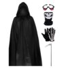 Halloween Hooded Cloak Gothic Hooded Reaper Outfit Set