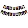 Halloween Indoor Decorations Set, Happy Halloween Banner with Scary Pumpkin Ghost Hanging Decor, Pre-Assembled Party Supplies for Home Office Mantel Bedroom Wall Fireplace Classroom