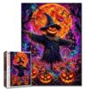 Halloween Night Jigsaw Puzzle 1000 Pieces Scary Scarecrow Puzzle for Adults Harvest Moon Art Jigsaw Puzzle Easy Family Puzzle for Game Nights Home Decor Spooky Pumpkin Craft Gift 19.7 x 27.6 Inch