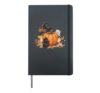 Halloween Pumpkin Cats Fall Kittens Costume Women Girls Kids Hardcover Journal, Black