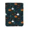 Halloween Pumpkin Ghost Book Sleeve with Zipper Front Pocket for Hardcover