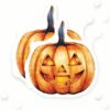 Halloween Pumpkin Magnets - Jack O Lantern Decor - Fall Refrigerator Accent - October Decor Set - 5" Design - Sticks to Fridges, Lockers, Toolboxes & More - Made in USA - AQM29649
