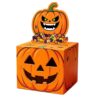 Halloween Pumpkin Money Pull Cash Reveal Box with Pumpkin Face Display for Party Tables and Birthday Cash Moments Money Pull Box Halloween Reveal Party Table Decor Birthday Paperboard Tab Present Face