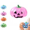 Halloween Pumpkin Squishies, Pumpkin Stress Balls for Party Favors, Mini Squeeze Sensory Fidget Ornament for Halloween Decorations, 2.8inch，Hot Pink