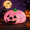 Halloween Pumpkin Squishy, Glitter Jack O Lantern Fidget Toy, 1 Count，A