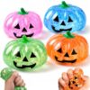 Halloween Pumpkin Squishy Stress Ball,Glitter-Filled Dumpling Squishy (Set)