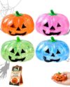 Halloween Pumpkin Stress Ball for Adults, Cute Slow Rising Pumpkin Squishy, Soft Glitter Squeeze Ball, Spooky Halloween Novelty Gift for Party Favors, Goodie Bags, Desk Decor