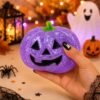 Halloween Pumpkin Stress Ball for Adults Dumpling Squishy (Purple)