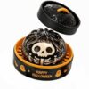 Halloween Pumpkin Stress Ball for Adults, Slow Rise Glitter Dumpling Squishies Hallowee Decorations, Cute Ghost Pumpkin Squeeze Fidget Toys for Anxiety Relief