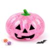 Halloween Pumpkin Stress Ball for Adults, Soft PVC Squeeze Desk Decor (Pink)